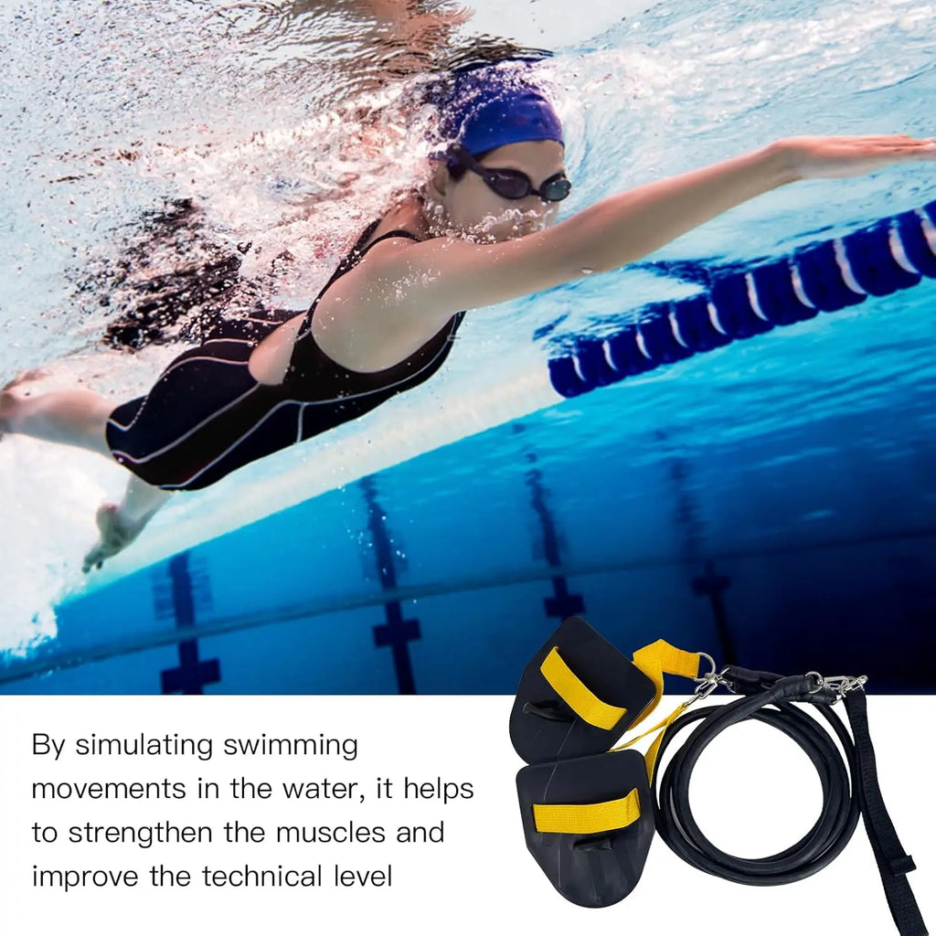 Swimming Resistance Band Set with Hand Paddles
