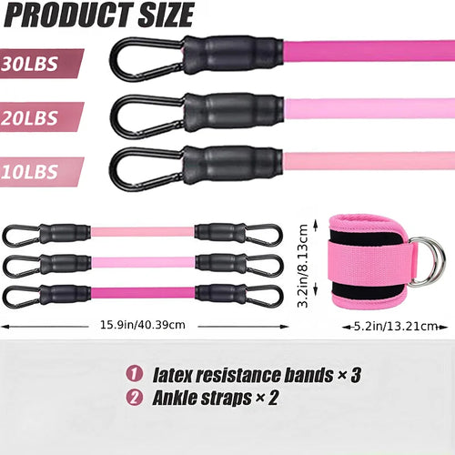 Ankle Strap Resistance Band Set